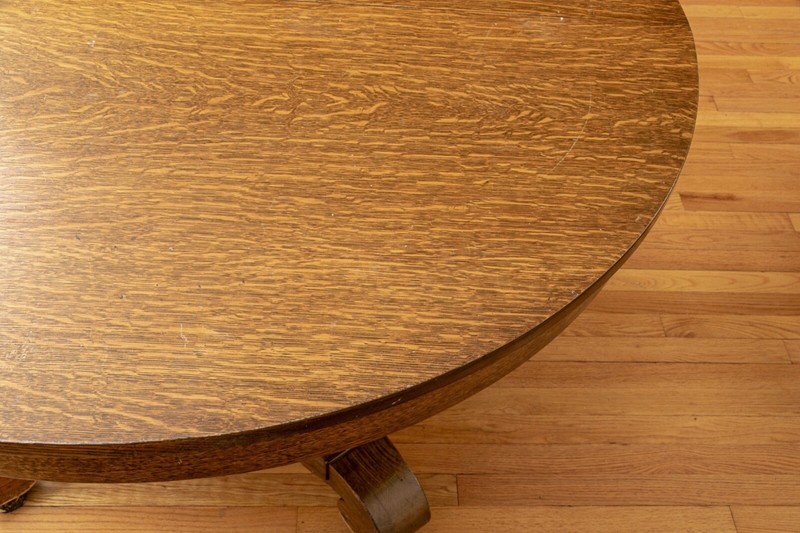 Imposing Mission Oak Arts & Craft Extension Dining Table gallery