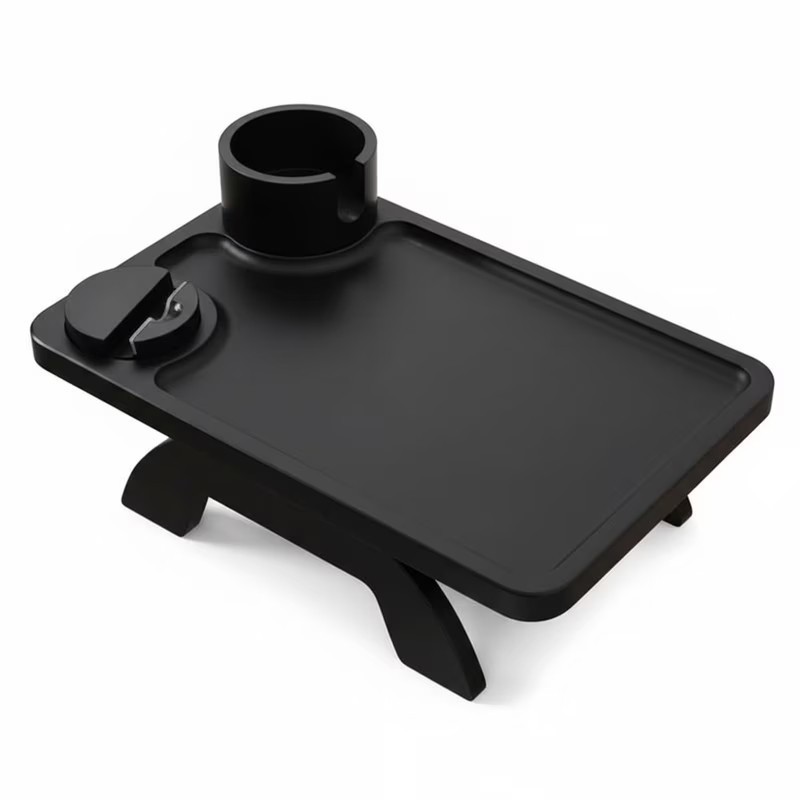 Gianna Sofa Arm Tray,3-in-1 Clip-On Table TV Tray with Rotating Cup Holder and P gallery