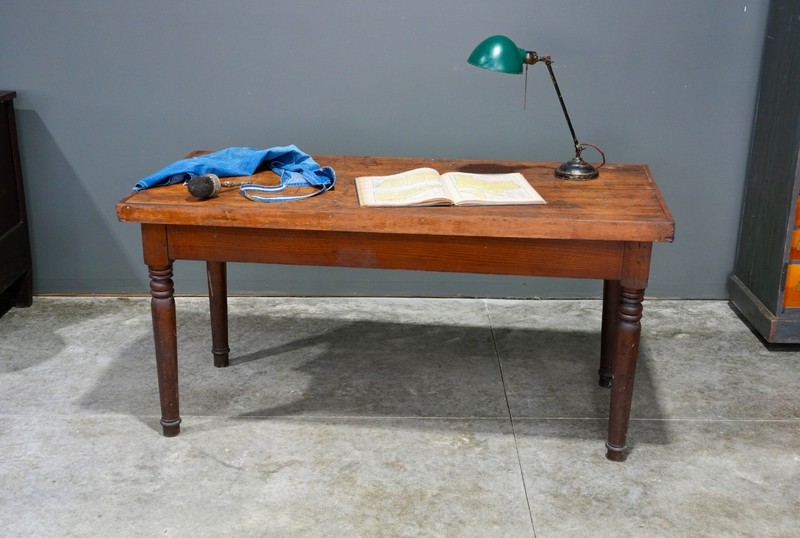 Antique Dining Room Table Farm Kitchen Island Library Vintage wood counter legs gallery