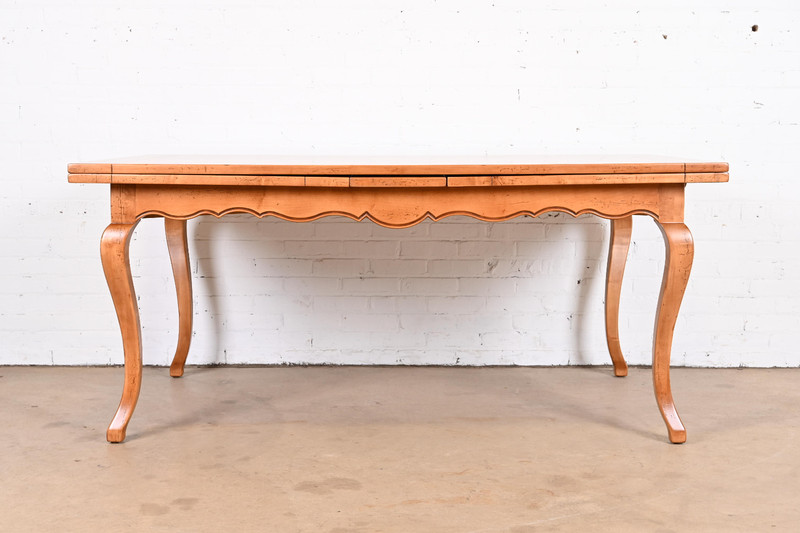 Baker Furniture Italian Provincial Maple Harvest Farm Table, Newly Refinished gallery