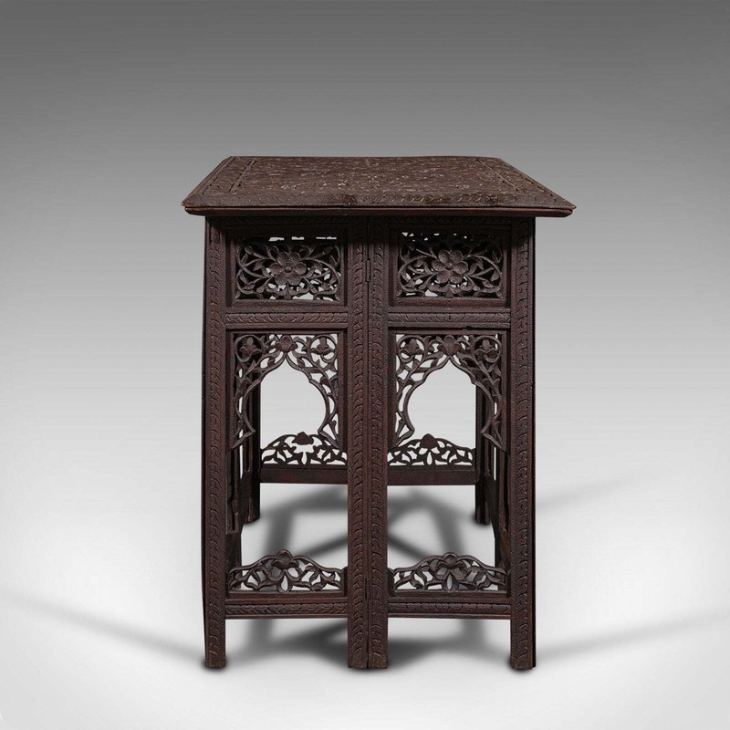 Antique Folding Campaign Table, Anglo Indian, Colonial, Occasional, Victorian gallery