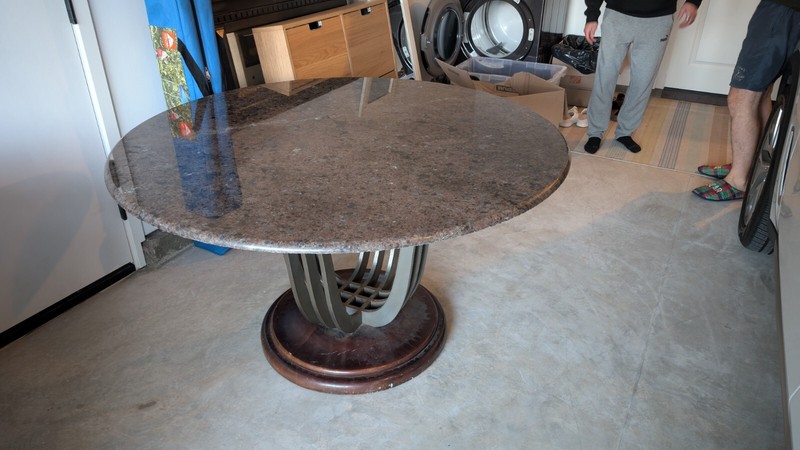 vintage gray пranite table