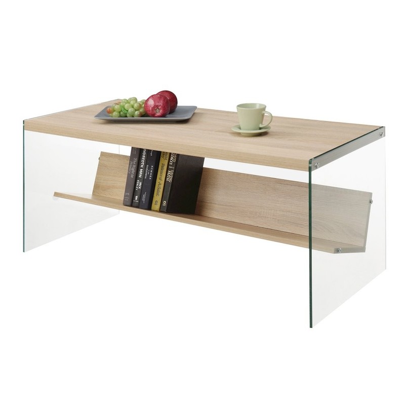 SoHo Glass Coffee Table with Shelf gallery