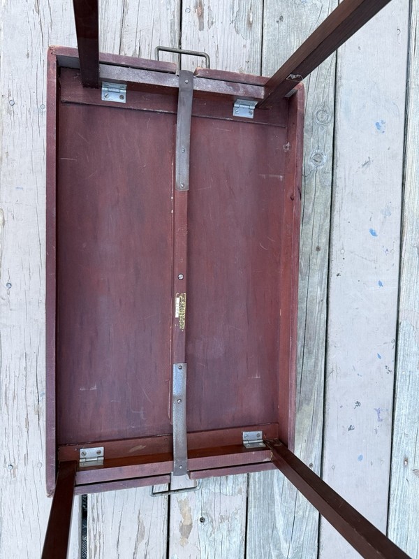 Ferguson Brothers Vintage Folding Butler Tea Table Metal Handles Hoboken NJ 7708 gallery