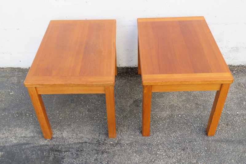 Interform Collection Danish Modern Teak Wood End Side Table 6274 gallery