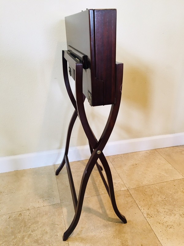 Folding Travel Mahogany Coaching Table Bombay Calvary Polo Club Heritage Decor gallery