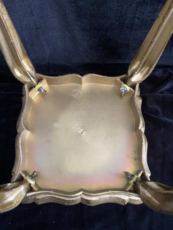 Vintage Italian Florentine Nesting Tables Set of 2 Gold Hollywood Regency Resin gallery