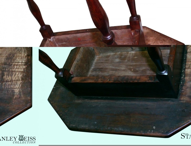 Very Rare, Early New England Octagonal Tavern Table, First half 18th century gallery