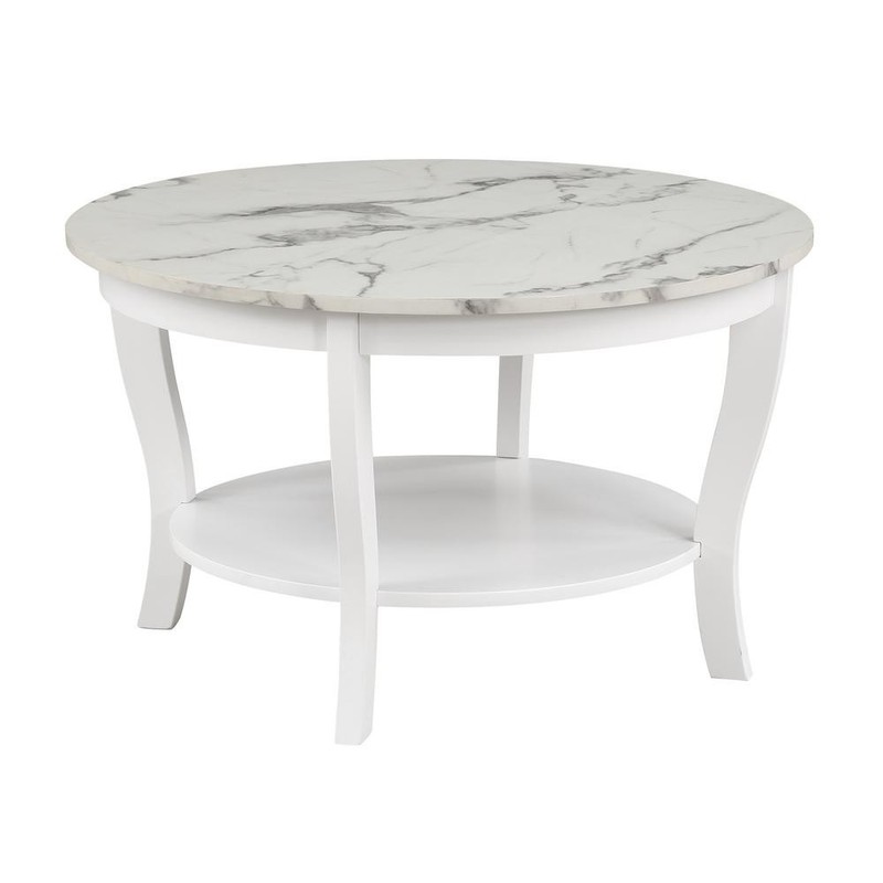 American Heritage Round Coffee Table with Shelf gallery