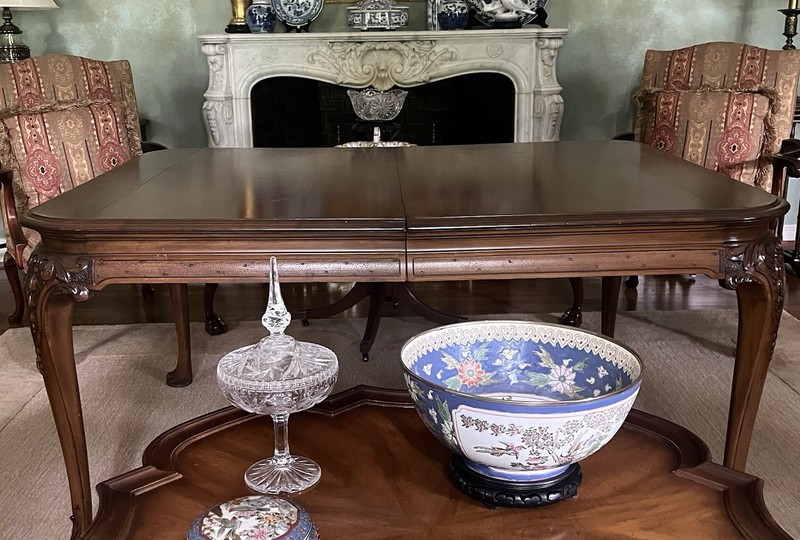 Louis XV–style Dining Table (French Provincial / Rococo Revival) gallery