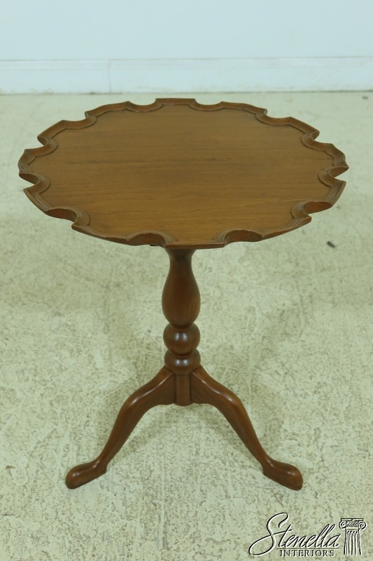L53343EC: Walnut Bench Made Tilt Top Candle Stand Table gallery