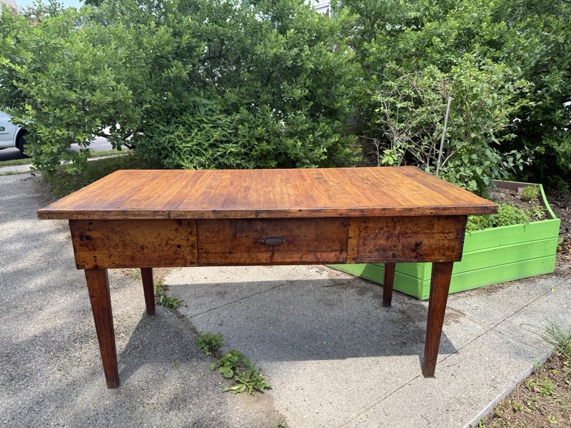 1900s Antique Kitchen Island /Industrial Shop Table Farm Table Dining Bakery Art