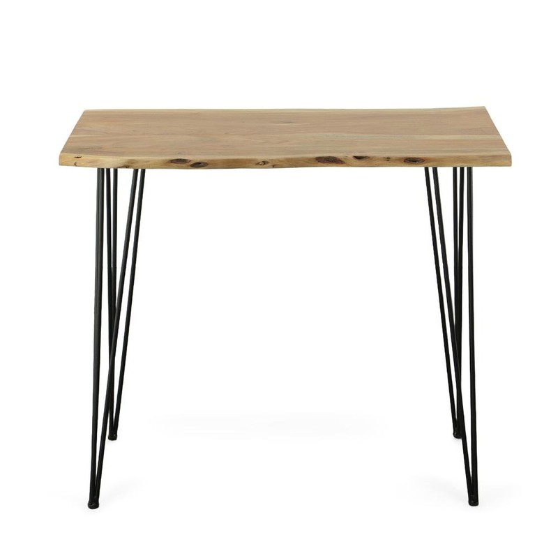 Seti Live Edge Bar Table - Natural Top - Black Base gallery