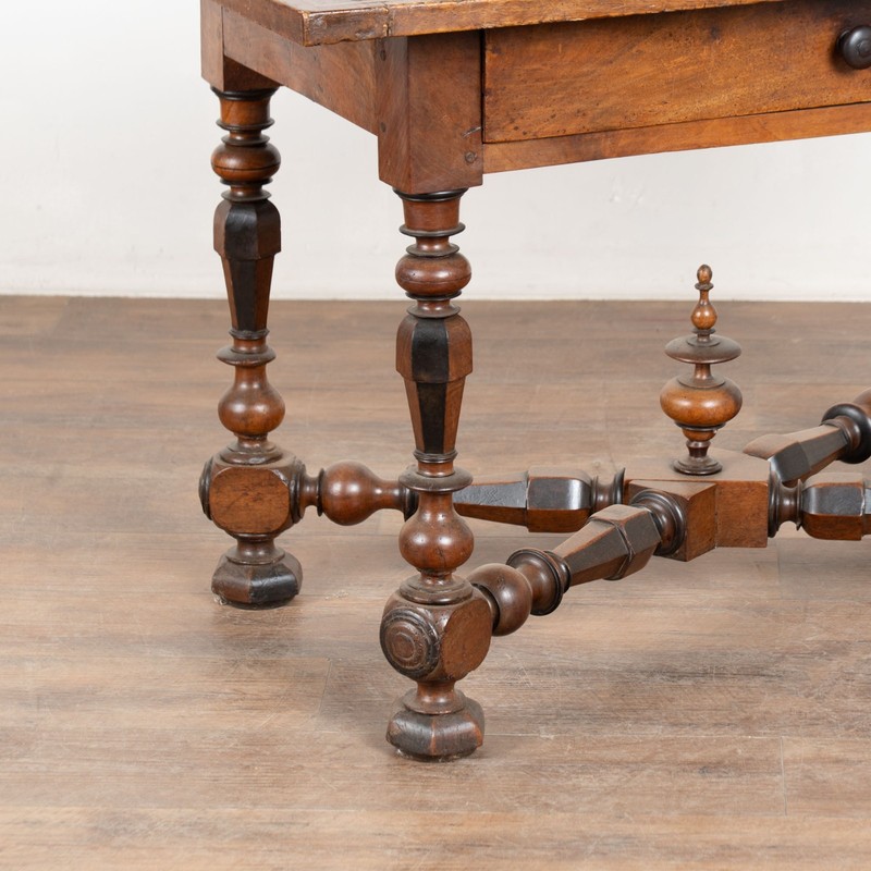 19th Century Danish Oak Side Table with Single Drawer gallery