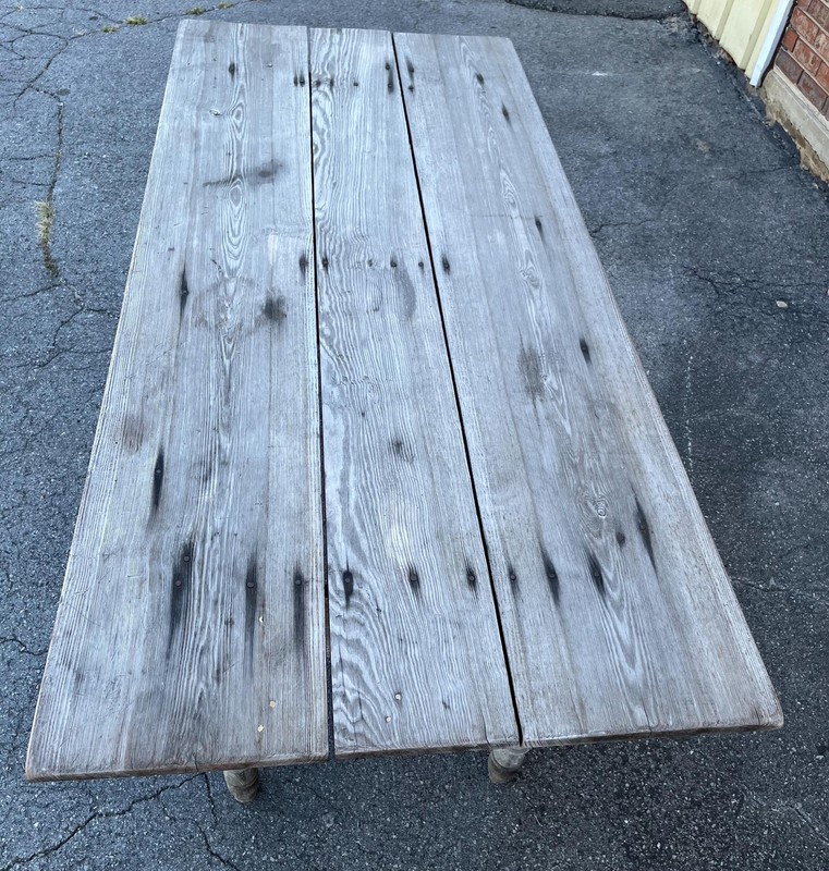 Rustic Primitive Farmhouse Table - Antique with Drawer gallery