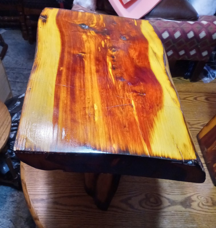 Live Edge Cedar End Table / Side Table (ET193)
