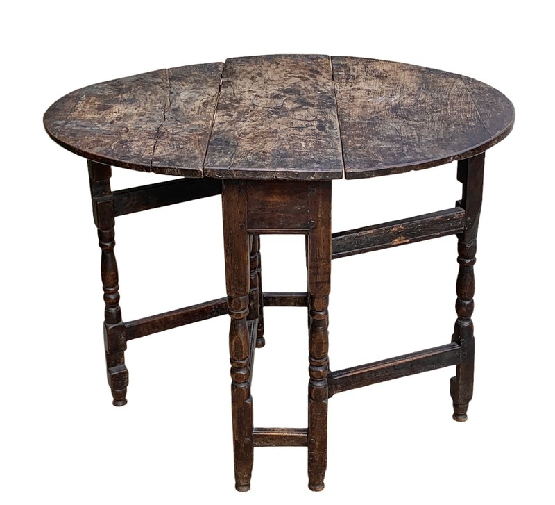 Antique English Oak Gateleg Table ~ William and Mary ~ 17th/18th Century gallery