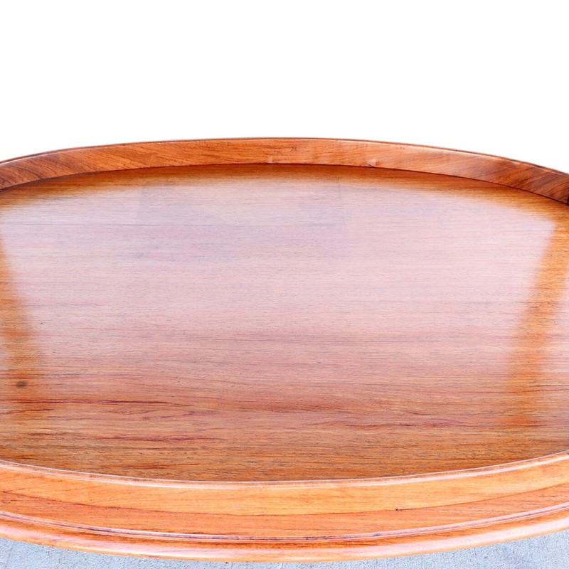Antique Belgian Art Nouveau Lacquered Mixed Woods 2-Tier Tray Bar Table gallery