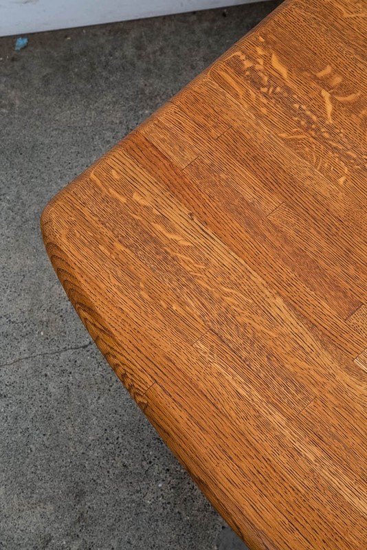 Mid Century Danish Modern Side Table Solid Oak American Butcher Block Coffee NM gallery