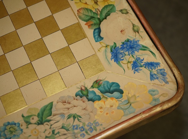 ANTIQUE REGENCY CIRCA 1810-1820 GILT BRASS & ROSEWOOD CHESSBOARD CHESS TABLE gallery