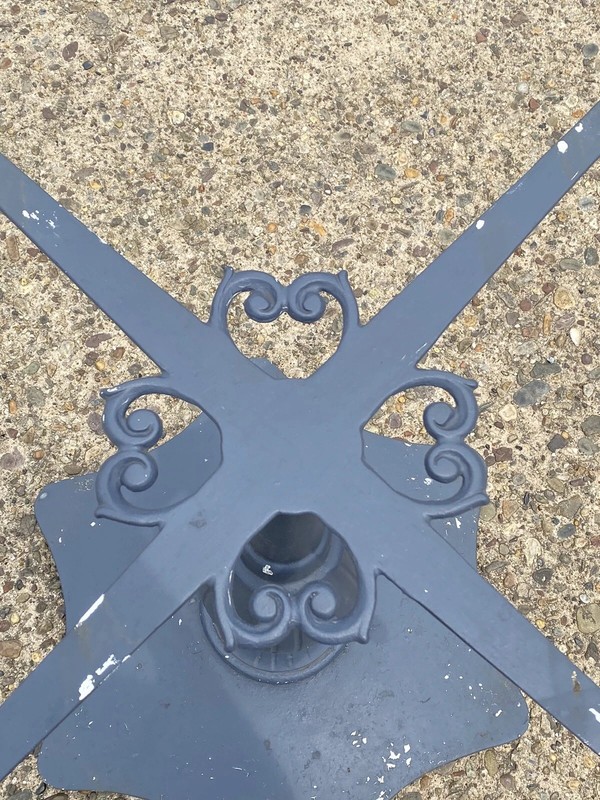 Vintage Hollywood Regency Cast Aluminum Dining Center Table Pedestal Base gallery