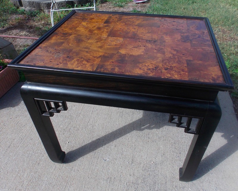 Mid Century Burl Elm Ethan Allen End Table (ET943) (EA-58) gallery