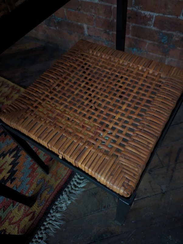 Midcentury Danny Ho Fong Iron & Cane Tiki Bar Dining Table w/6 Stools Tropi-Cal gallery
