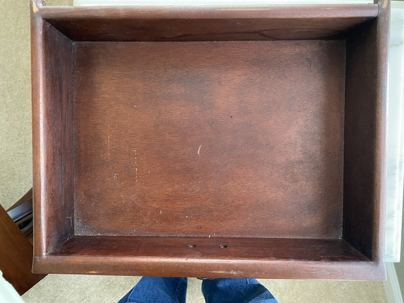 Italian Marble, Rosewood Lyre Side Tables by Thomas Seymour of Boston, Mass. gallery