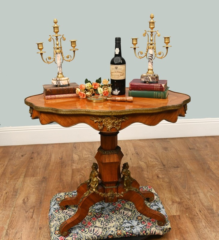 Napoleon III Centre Table Kingwood French Antique Side 1870