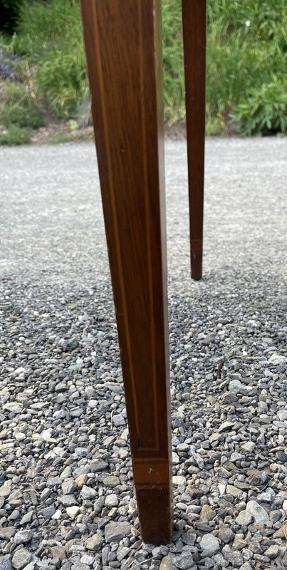 Vintage Biggs Solid Mahogany Drop Leaf Inlaid Pembroke Side Table Hepplewhite gallery