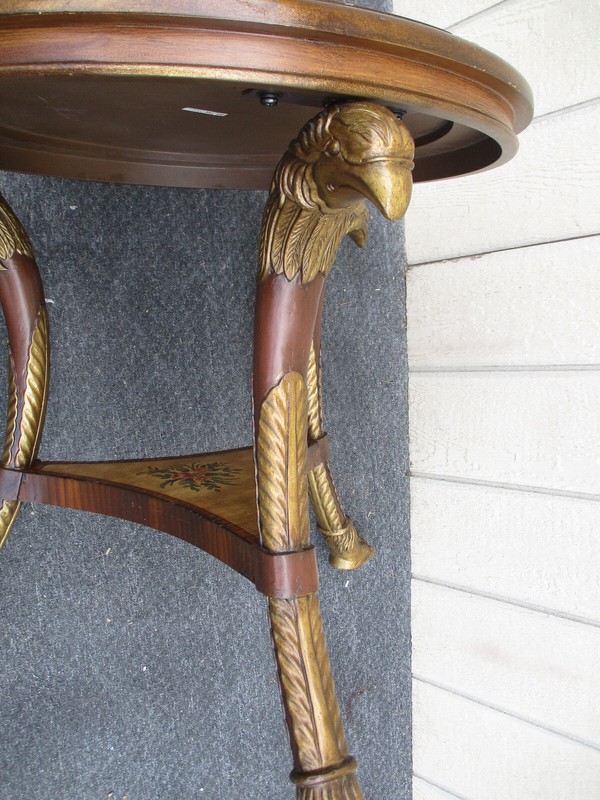 63402 Decorator Round Lamp Table Stand Nightstand Eagle Head gallery