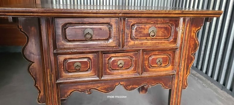 Antique Hand-Carved Chinese Console Table (For sale till 09/29/25)