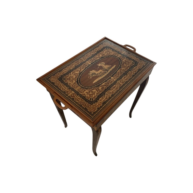 French Art Deco 1940's Marquetry Roulette Game Table gallery