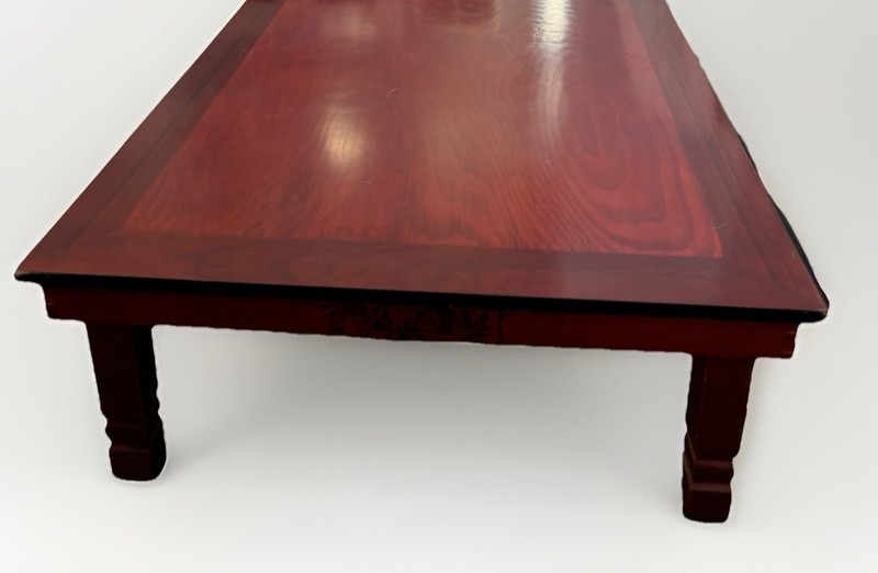 Vintage ASIAN KOREAN LOW PROFILE FOLDING LEGS WOODEN Dining COFFEE TEA TABLE gallery