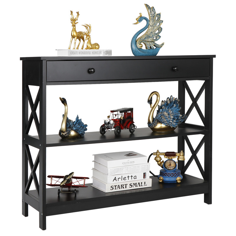 3 Tiers Console Table Side Stand Sofa Entryway Hall Display Side Table Desk gallery