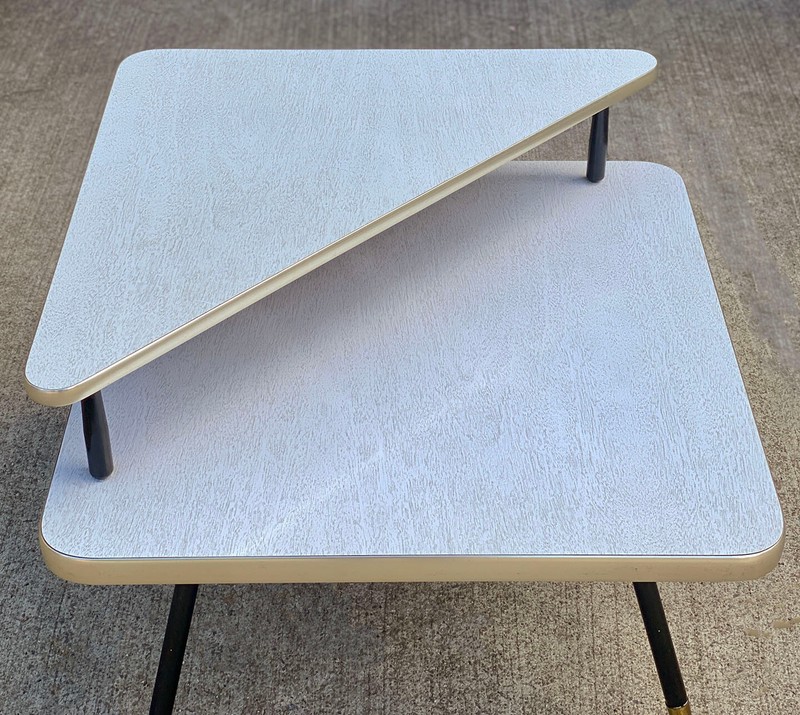Mid-Century Modern Atomic Blonde 2-Tier End Table gallery