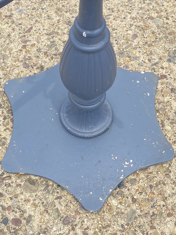 Vintage Hollywood Regency Cast Aluminum Dining Center Table Pedestal Base gallery