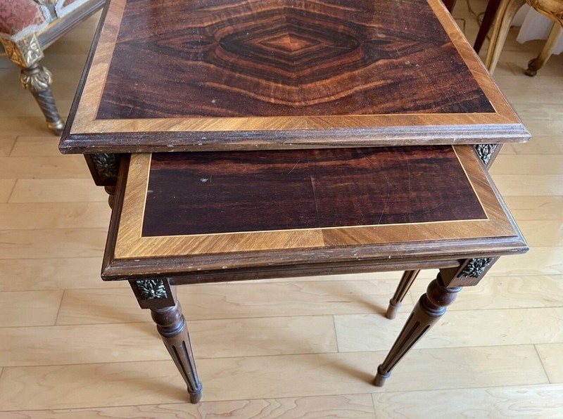 Brown nesting tables (set of 3)