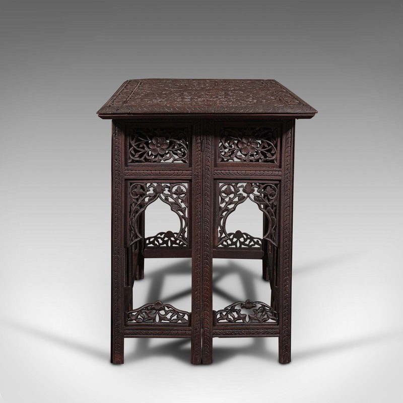 Antique Folding Campaign Table, Anglo Indian, Colonial, Occasional, Victorian gallery