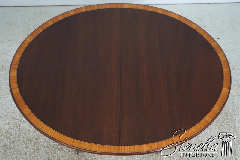 L73121: Georgian Style Oval Mahogany Inlaid Dining Table gallery