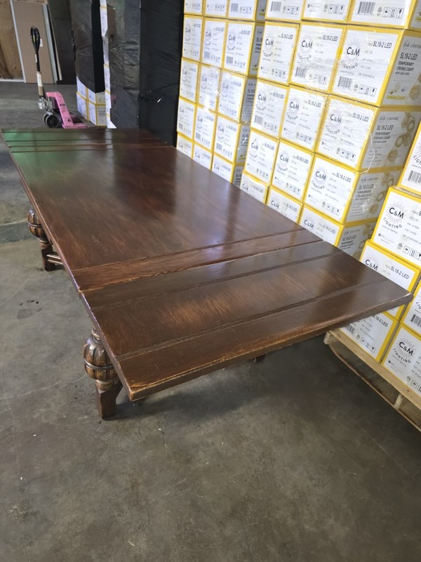 Antique/Vintage Jacobean dining table, ENGLISH OAK DELIVERY 5'2"-8ftx40" gallery