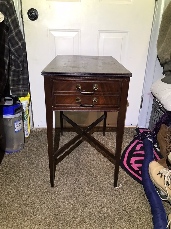 Antique Mahogany End Table/Nightstand from Imperial Furniture Co