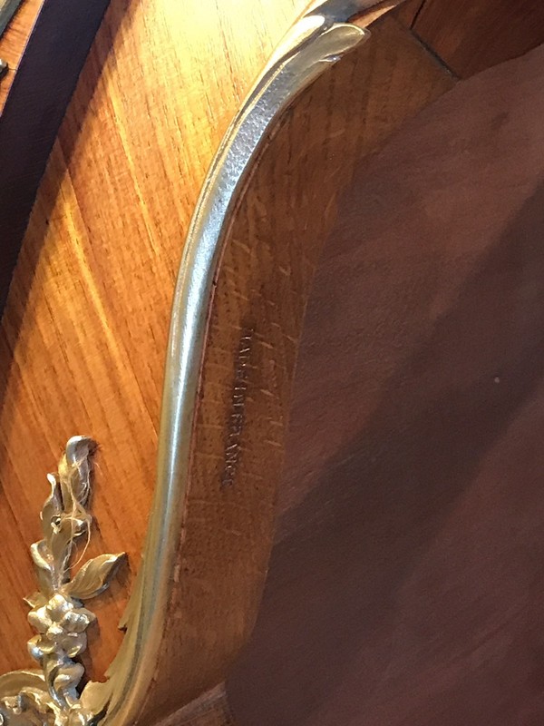 Signed Linke Gilt-bronze Mounted Kingwood, Satiné & Floral Marquetry Side Table gallery