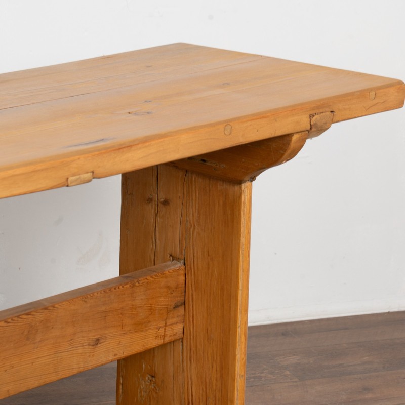 19th-Century Swedish Pine Console Table with Trestle Base gallery