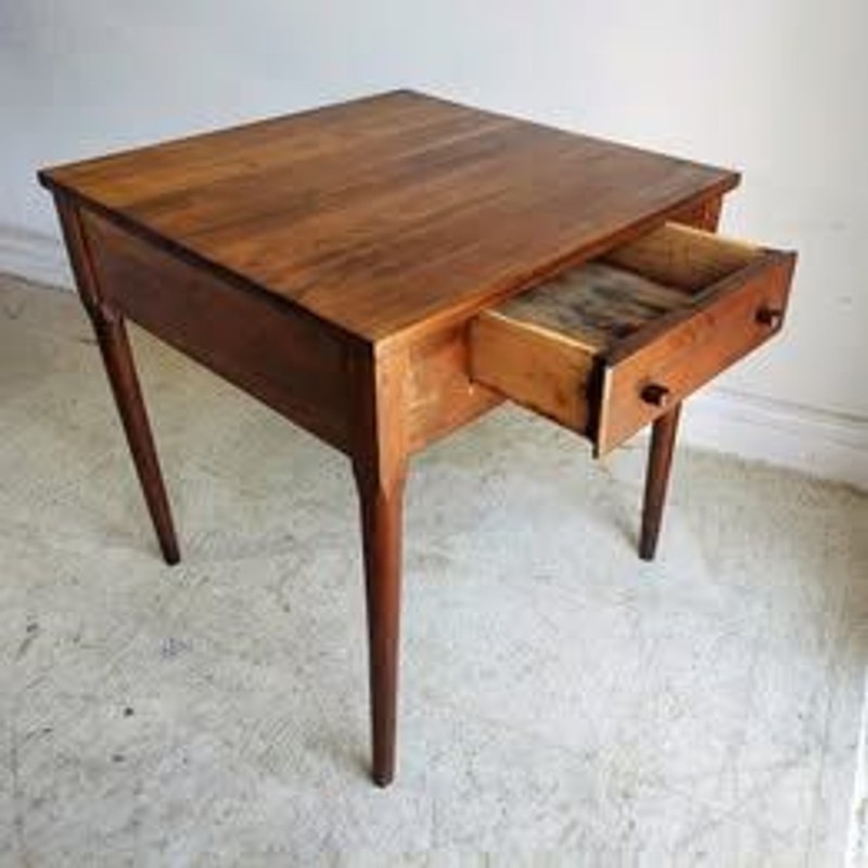American Solid Walnut Shaker Table / Desk with Drawer Tapered Legs gallery