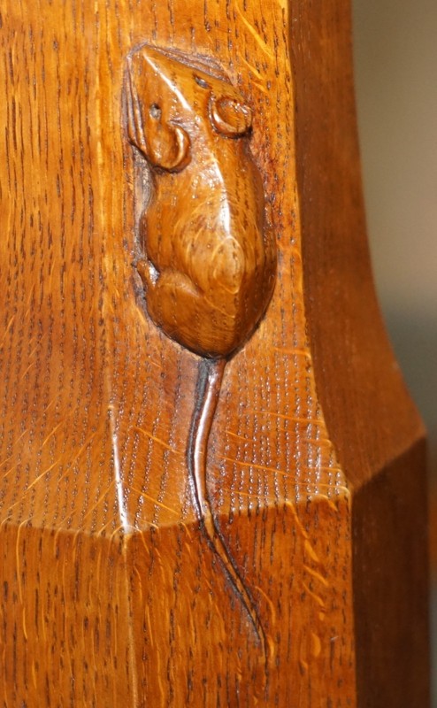SUPER RARE CIRCA 1960'S ROBERT MOUSEMAN THOMPSON BURR & BURL OAK DINING TABLE gallery