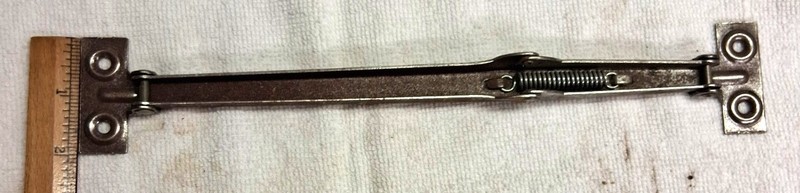 PAIR 10 INCH VINTAGE DROP LEAF TABLE SUPPORTS, SPRING LOADED, NEW OLD STOCK gallery