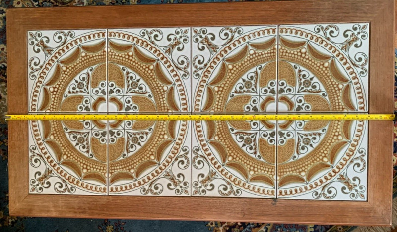 RARE Vintage Mobelfasrikken TOFTEN Mid-century Rosewood Tile Top Coffee Table