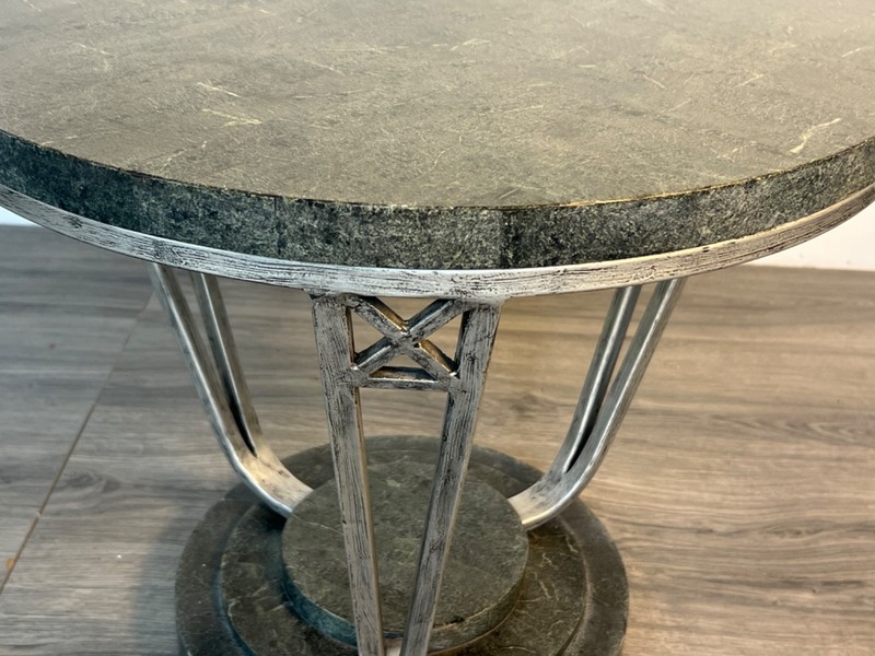Tessellated Stone Around Deco Side Table, Deco Table, Side Table gallery
