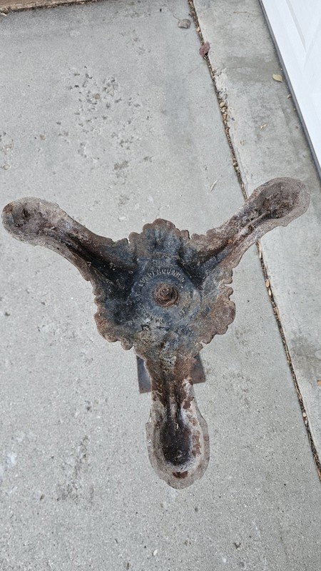 Antique Cast Iron Table Base Haasbrock-Sonderguard Cast Iron Stand gallery